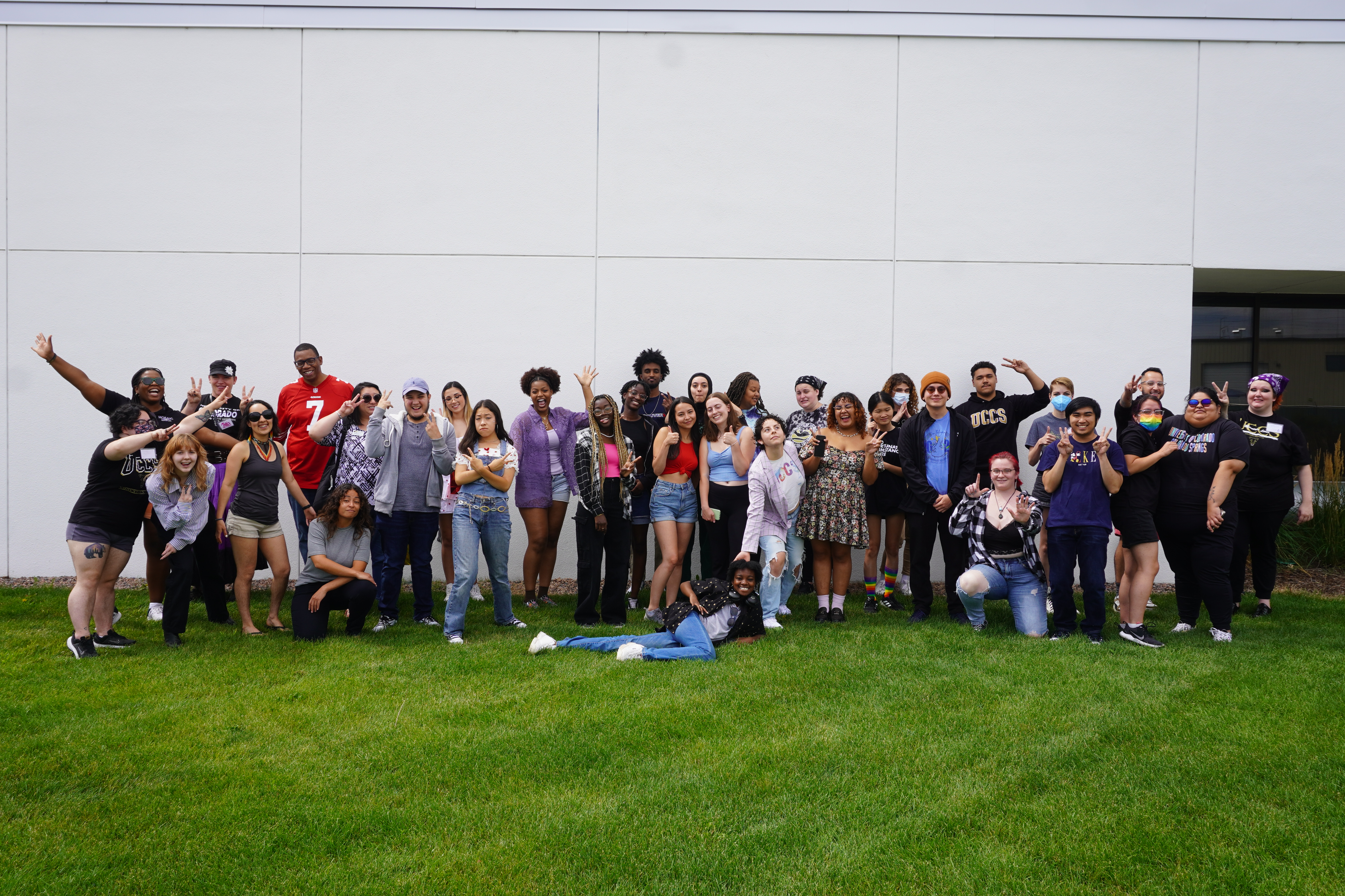 Retreat participants posing for a photo.